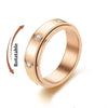 Stainless Steel Spinning Anxiety Ring