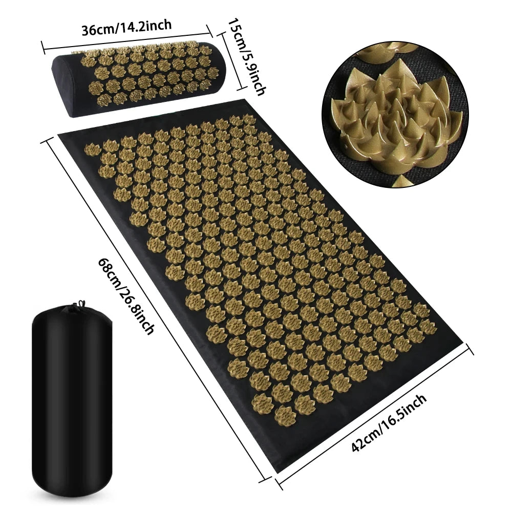 Acupressure Mat And Pillow Set