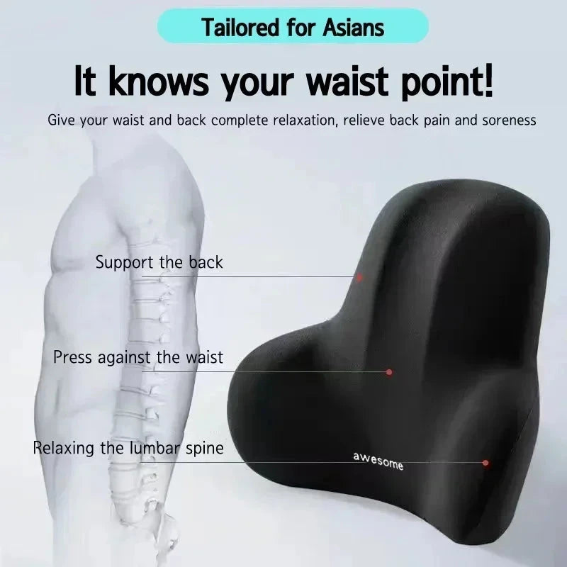 Contoured Memory Foam Lumbar Cushion